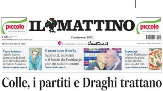 L'apertura de Il Mattino sul post derby: "Spalletti, Sabatini e il bacio da Fandango per un calci umano"