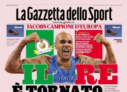 La Gazzetta dello Sport in prima pagina: "Il Milan va a 2000"