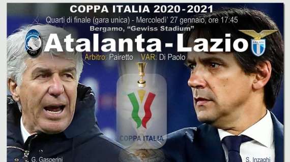 Coppa Italia, Atalanta e Lazio si ritrovano dopo la finale di 2 anni fa. Tutte le quote sui quarti