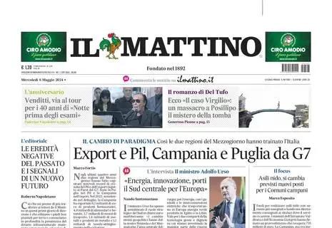 La prima pagina de Il Mattino: "Napoli senz'anima: tre allenatori e nessun leader"