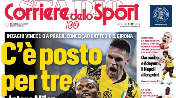 Il Corriere dello Sport in prima pagina sulla Champions: "C'è posto per te"