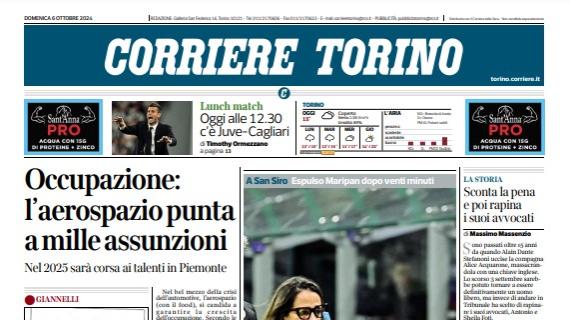 Il Corriere di Torino dopo il ko contro l'Inter: "Il Toro cade e trema per Zapata"