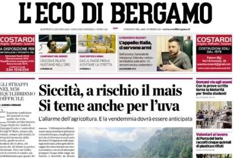 L'Eco di Bergamo: "A sinistra spunta Cambiaso. Bologna su Ilicic"