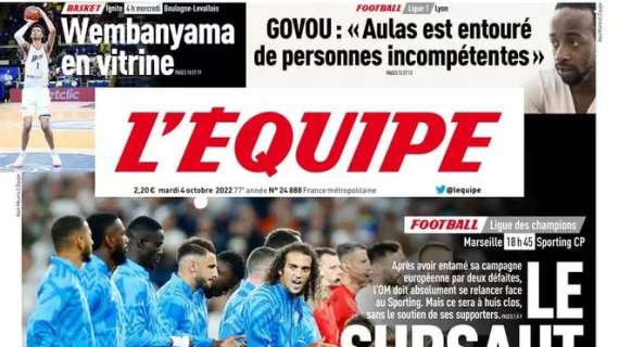 Il Marsiglia deve rilanciarsi con lo Sporting, L’Equipe titola: “Il sussulto o il grande vuoto”
