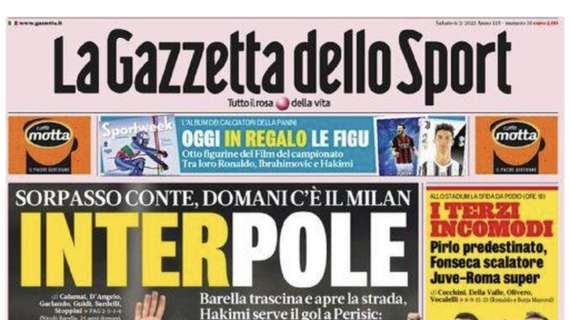L'apertura de La Gazzetta dello Sport: "Interpole"