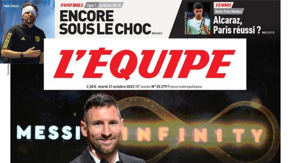 L'Equipe apre sull'ottavo Pallone d'Oro vinto da Messi: "Infinitamente grande"