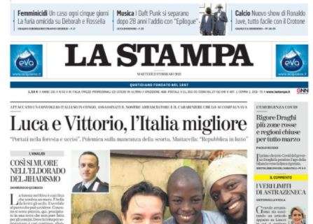 La Stampa: "Nuovo show di Ronaldo. Juve, tutto facile con il Crotone"