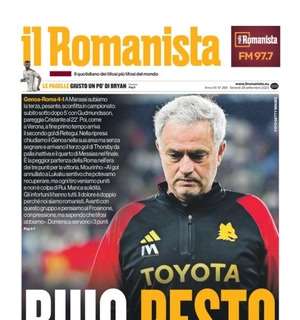 Roma sconfitta a Genova, Il Romanista così in prima pagina: "Buio pesto"