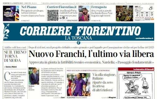 Corriere Fiorentino: "Via alla stagione, Italiano riparte da zero. In attesa di altri rinforzi"