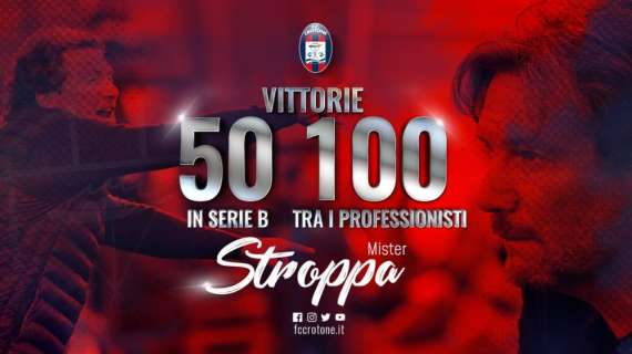 Crotone, doppio record per mister Stroppa: 50 vittorie in B e 100 tra i professionisti