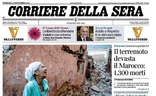 Corriere della Sera in taglio basso: "L'esordio amaro del c.t. Spalletti"