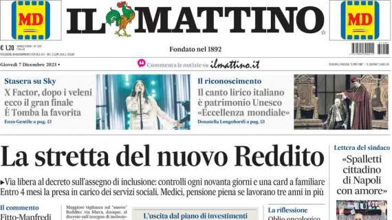 Il Mattino apre con la promessa di Khvicha Kvaratskhelia: "Penso solo al Napoli"