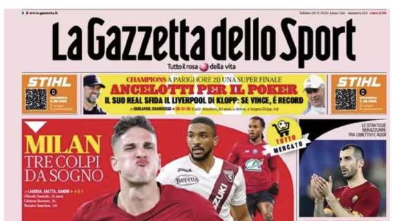 L'apertura de La Gazzetta dello Sport sul mercato del Milan: "La lista di Maldini"