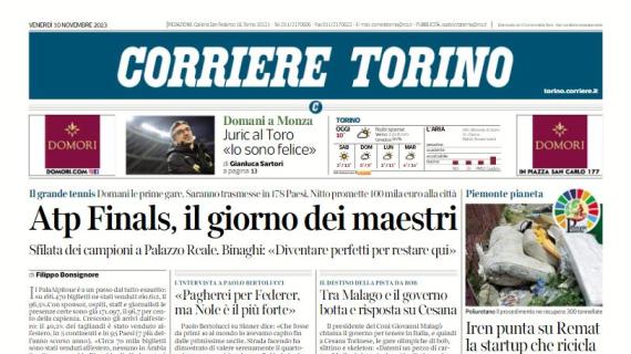 L'apertura di oggi del Corriere di Torino sul futuro granata Juric: "Io sono felice"
