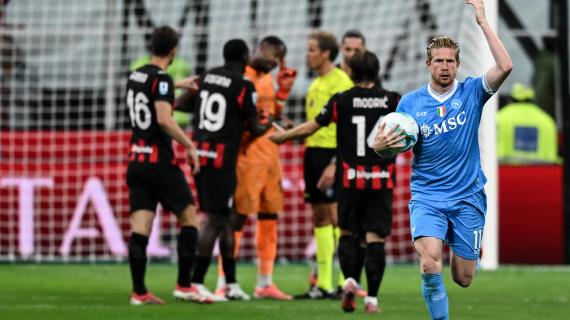 DAZN svela cosa ha detto De Bruyne a Conte nel momento del cambio in Milan-Napoli