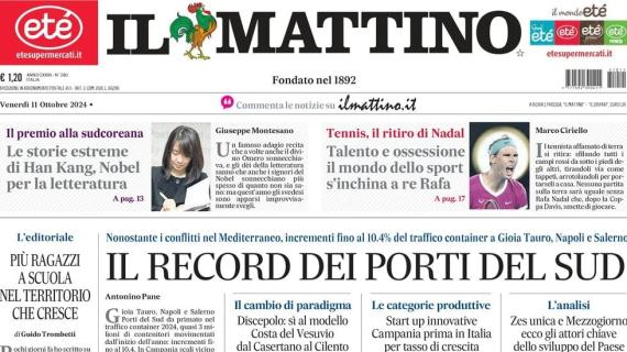 Dal dominio azzurro alla rimonta del Belgio, Il Mattino titola: "Italia double face"