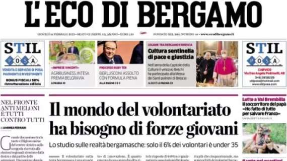 L'Eco di Bergamo apre con le parole di Boga: "Sapevo di poter fare bene restando qui"