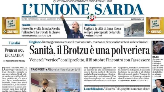 Cagliari, pari di prestigio con la Juve. L'Unione Sarda apre: "Svolta firmata Nicola"