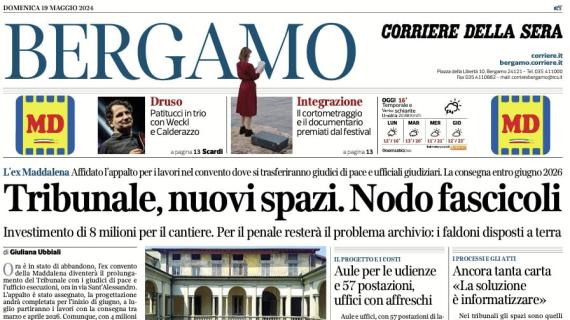 Il Corriere della Sera (edizione Bergamo): "Champions ok. Gasp: futuro da decidere"
