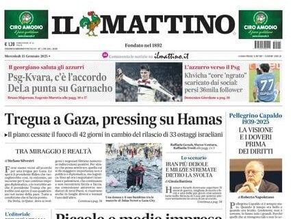 Il Mattino in prima pagina: "Accordo tra Kvara e PSG: il Napoli ora punta Garnacho"