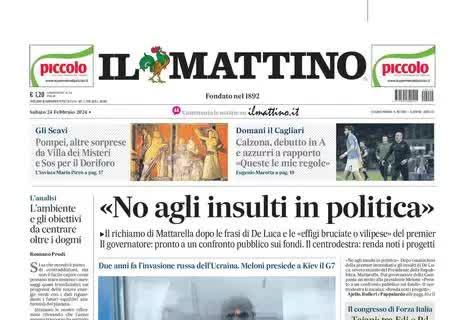 Il Mattino in prima pagina sugli azzurri: "Calzona pronto al debutto in Serie A"