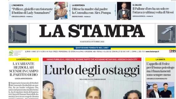 La Stampa: "Il Pallone d'Oro ha un solo re: l'ottava (e ultima) volta di Messi"