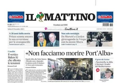 Il Mattino in apertura sugli azzurri: "Italia show oltre la paura. Basta un pari con l'Ucriana"