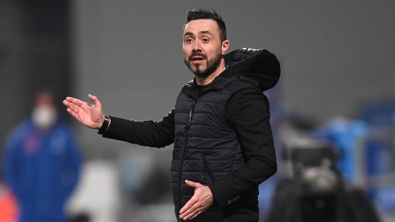 De Zerbi: "Col Benevento stessa convinzione messa con Inter e Roma. Tornano i nazionali"