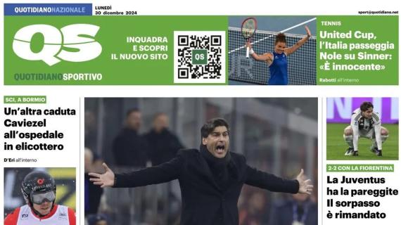 Il QS in prima pagina sul Milan: "Umore nero: Fonseca via, pronto Conceiçao"