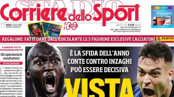 L'apertura del Corriere dello Sport per Napoli-Inter: "Vista Scudetto"