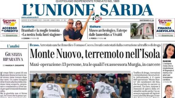 Il Milan rimonta e ribalta il Cagliari. L'apertura de L'Unione Sarda: "Soltanto un'illusione"