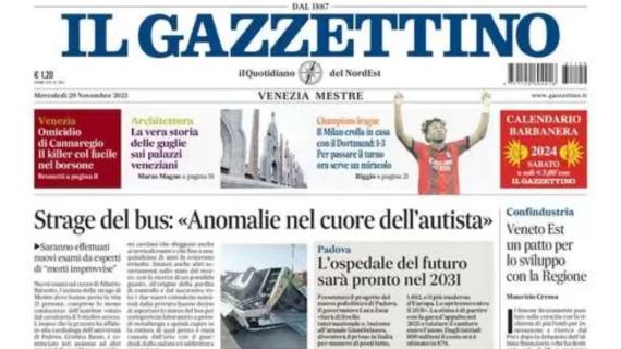 Il Gazzettino: "Il Milan crolla in casa con il Dortmund. Per passare ora serve un miracolo"