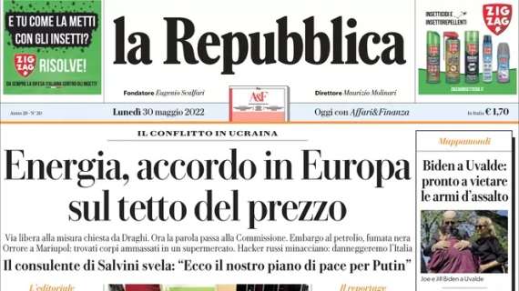 La Repubblica titola: “Il Monza va in Serie A ma a Pisa fa soffrire Galliani e Berlusconi”