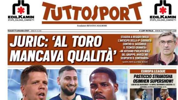 Juve-Milan, è sfida Szczesny-Maignan. L'apertura di Tuttosport: "Gigio chi?"
