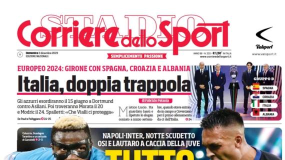 Questa sera Napoli-Inter, Il Corriere dello Sport: "Tutto il bello che c'è"
