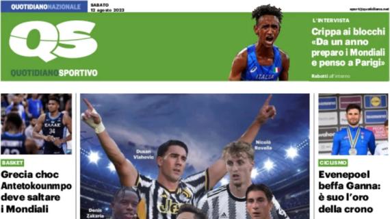 La prima pagina del QS sul mercato della Juventus: "Giuntoli prova a tenere Vlahovic"