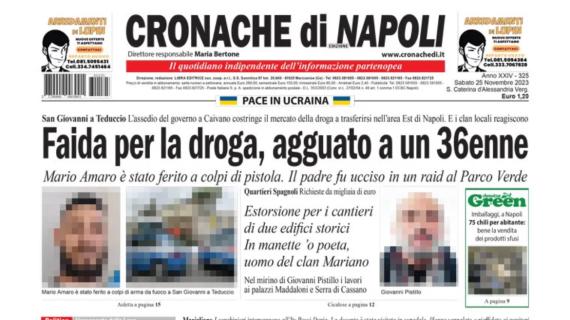 Cronache di Napoli: "Il Napoli riabbraccia Mazzarri: oggi l'esordio con l'Atalanta"