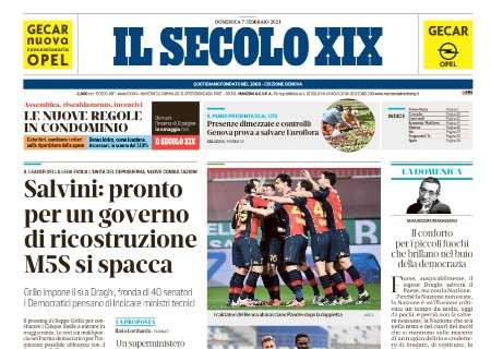 Il Secolo XIX: "Napoli ko, il Genoa non si ferma più. Spezia, impresa con il Sassuolo"