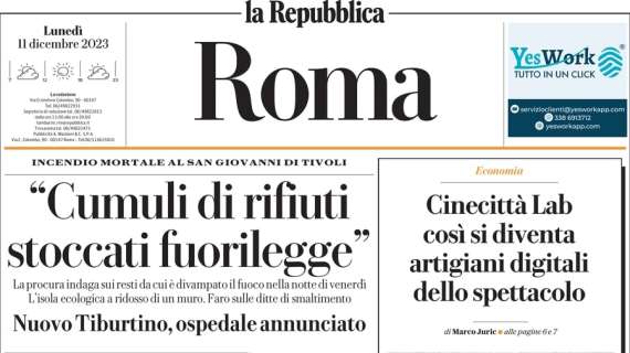 La Roma strappa un punto, l'ed. romana de La Repubblica: "Pareggio da Champions"