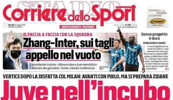L'apertura del Corriere dello Sport: "Juve nell'incubo"