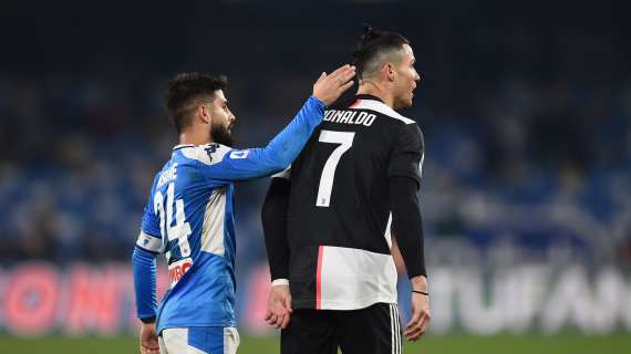 CR7 contro Insigne. La Gazzetta dello Sport: "Il cuore di Juve-Napoli batte sulla sinistra"