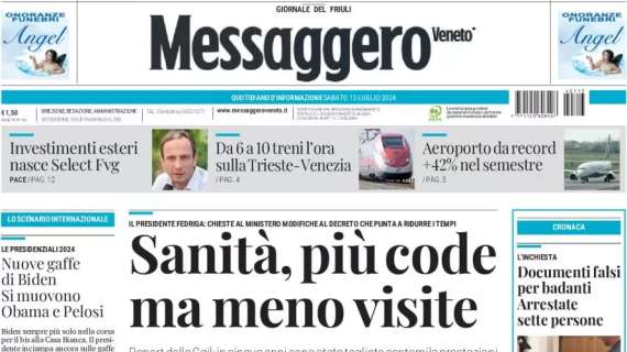 Il Messaggero Veneto in prima pagina: "Il figlio di Amadeus giocherà nell'Udinese"