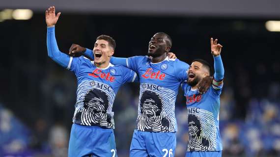 Napoli-Lazio 4-0, il tabellino