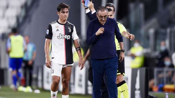 Juventus, Sarri in vista dell'OL: "Dybala? C'è una piccola possibilità di recuperarlo"