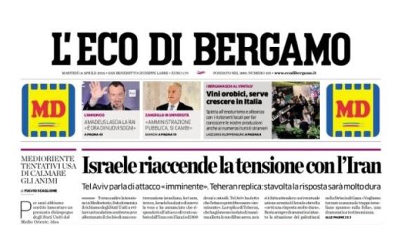 L'Eco di Bergamo apre: "Pareggio col Verona, l'Atalanta getta via la vittoria"