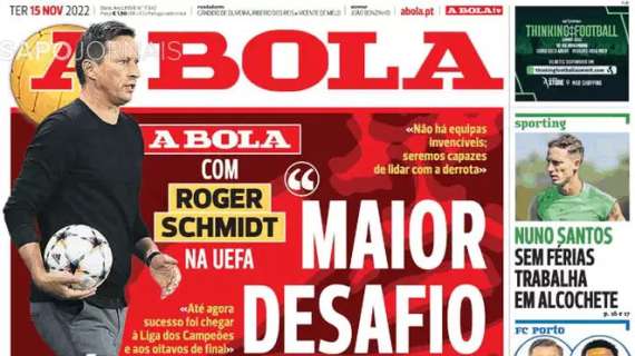 Le aperture portoghesi - L'ambizione di Schmidt: "Vincere la Champions? Tutto è possibile"