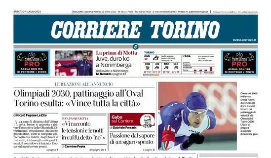 Passaggio a vuoto. Corriere di Torino in prima pagina: "Juve, duro ko a Norimberga"