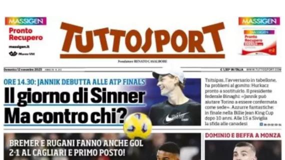 La prima pagina di Tuttosport sul successo dei bianconeri: "Volo Juve"