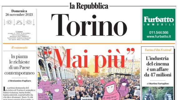 Repubblica edizione Torino: "La calma di Allegri: "Contro l'Inter non è decisiva"