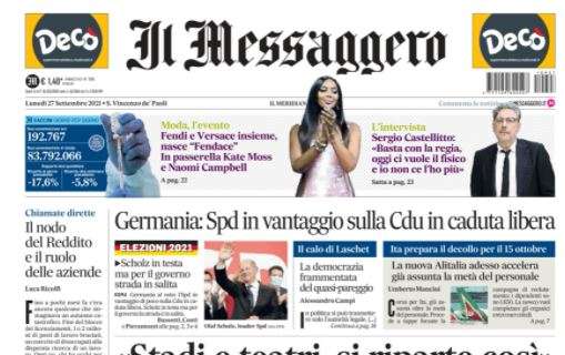 Il Messaggero celebra i biancocelesti: "Lazio da sogno, il derby è suo"